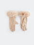 LC Waikiki Women's Fur Detailed Suede Gloves